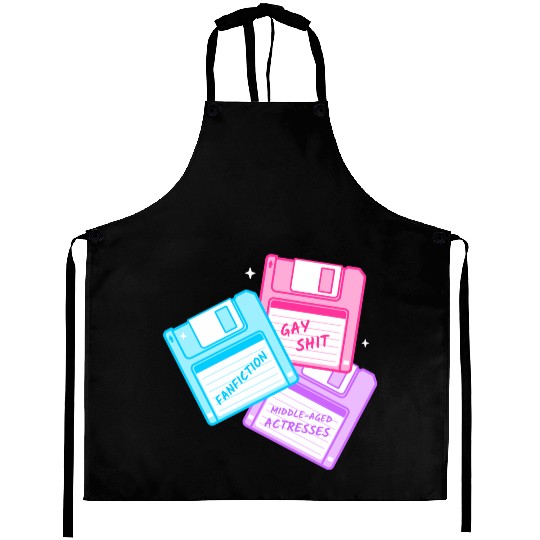 Queer floppy disks about gay shit and fanfiction Aprons