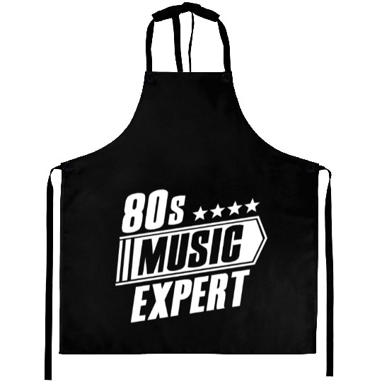80s Music Expert Listening Lover Funny Musician Aprons