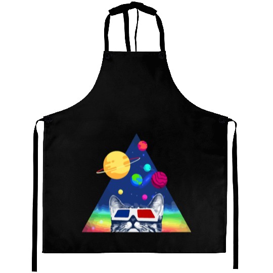 3D Space Cat Aprons