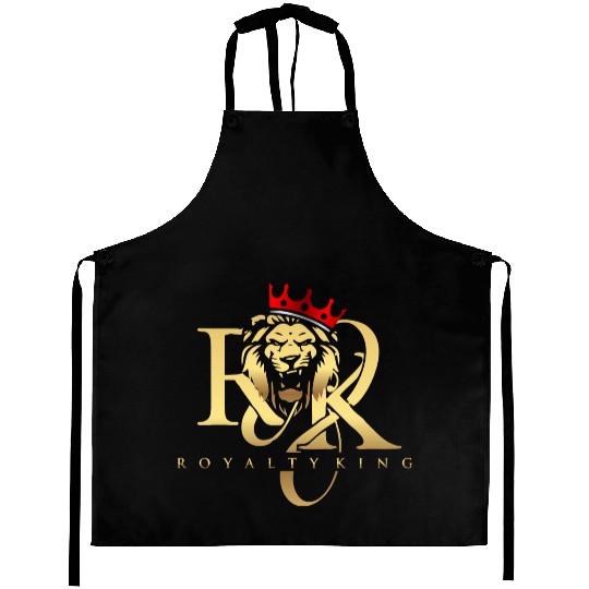RK Luscious in gold crown lion on initials RK Aprons