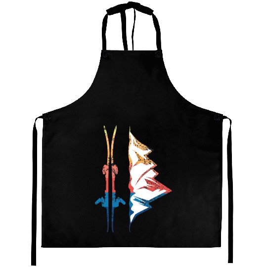 Ski Winter Vintage Wintersports Aprons