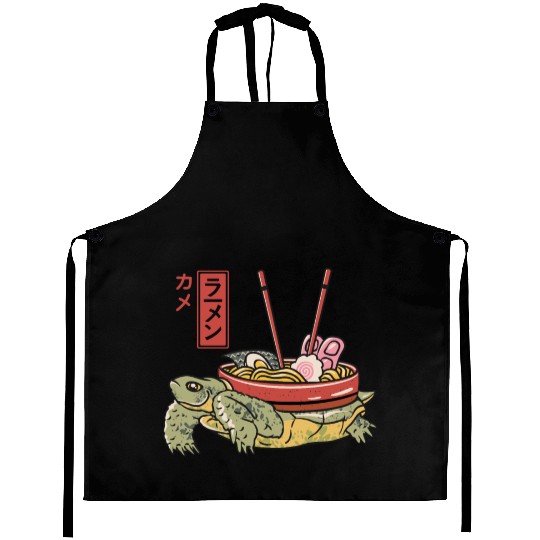 Turtle I Just Really Love Ramen Aprons