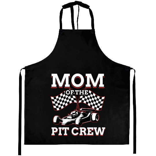 Mom Of Pit Crew Race Car Racing Aprons