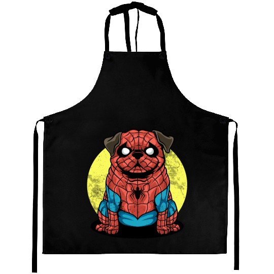 spider pug Aprons
