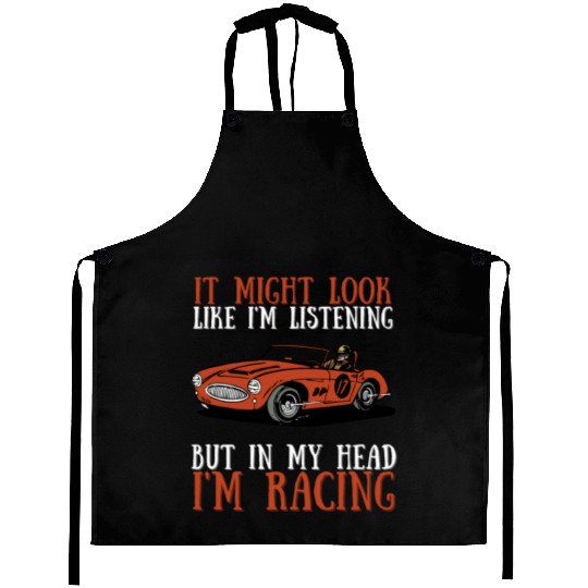 Racing Race Car Driver And Muscle Car Aprons