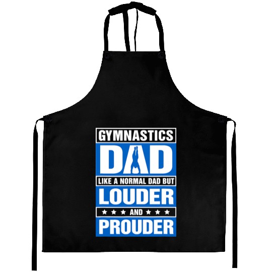 Mens Gymnastics Dad Louder And Prouder Sport Daddy Aprons