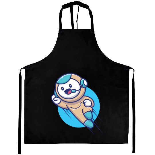Cute robot flying Aprons
