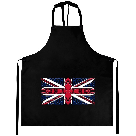 Union Jack British Flag Ornamental Style Aprons