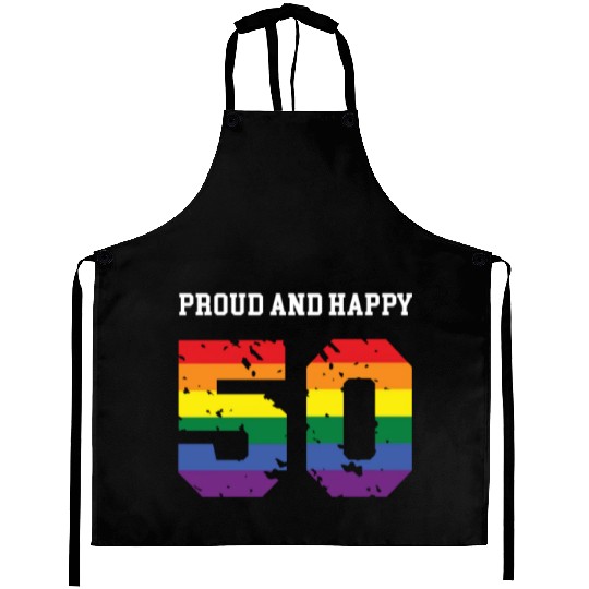50th Birthday 50 BDay Birthdaygift LGBTQ Gays Gift Aprons