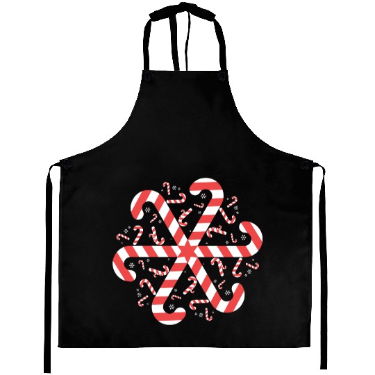 Candy Cane Gift Snowflake Candy Cane Christmas Aprons