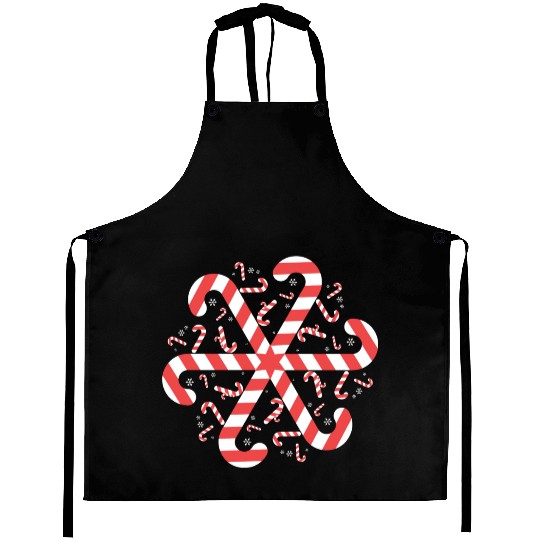 Candy Cane Gift Snowflake Candy Cane Christmas Aprons