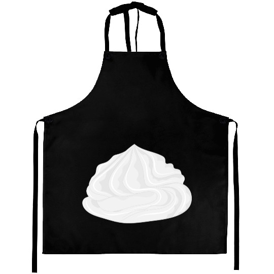 snow-white delicious whipped cream for garnish Aprons