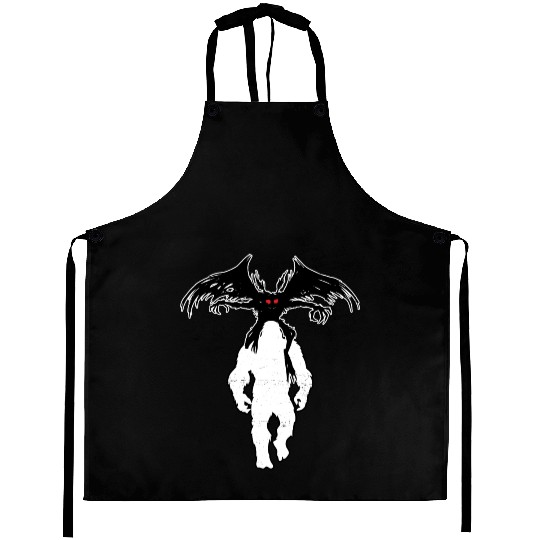 Bigfoot Riding Mothman - Funny Sasquatch Myth Aprons