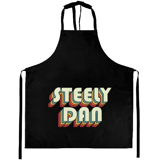 Steely Dan | Unique Retro Faded-Style Typography Aprons
