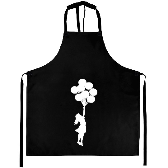 Banksy Girl with balloons. Aprons