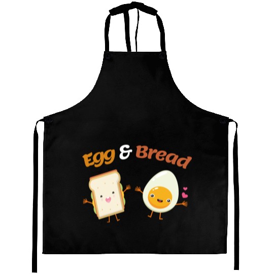 Egg & Bread, Funny food design for food lover Aprons