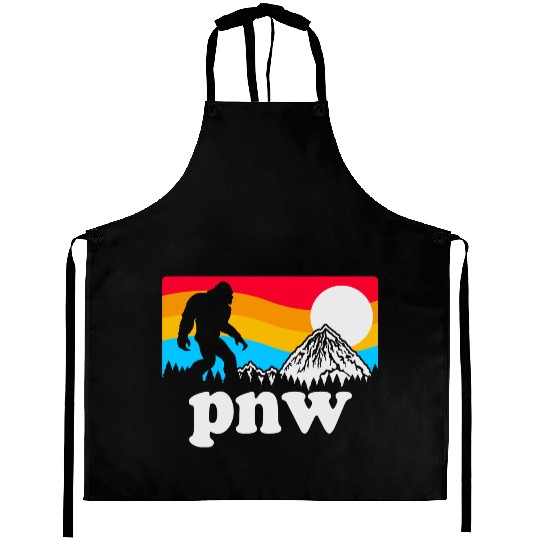 PNW Pacific Northwest Bigfoot Aprons