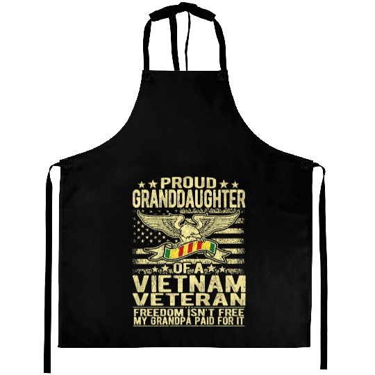 Veteran Gift-Granddaughter Of Vietnam Veteran Us F Aprons