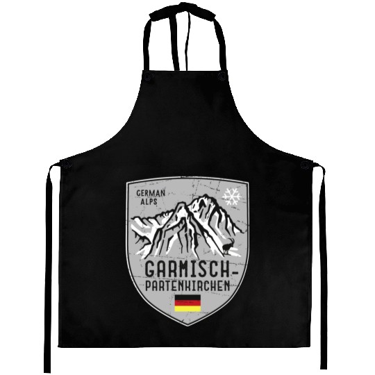 Garmisch Mountain Germany Emblem Aprons