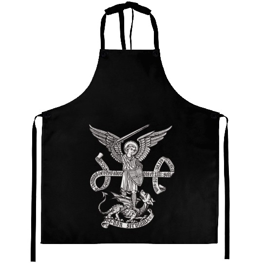 Saint St Michael Catholic Archangel Angel Defender Aprons