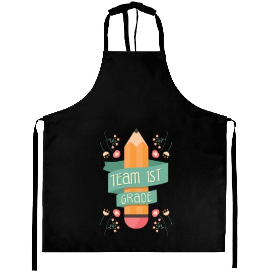 Back To School Student Teacher Team 1St Grade Aprons