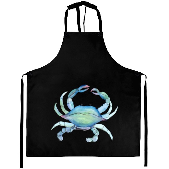 Crab watercolor illustration Aprons
