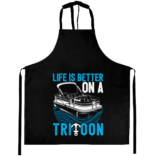 Pontoon First Mate Tri-toon Boat Lovers Idea Gifts Aprons