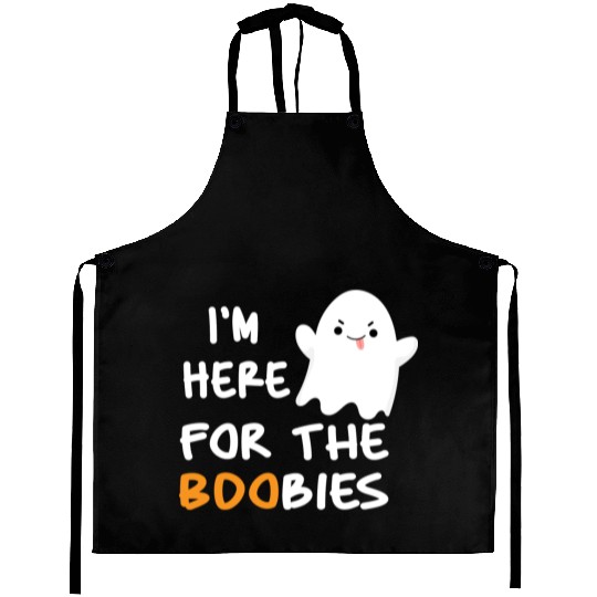 I'm Here For the Boobies Funny Baby Halloween Aprons