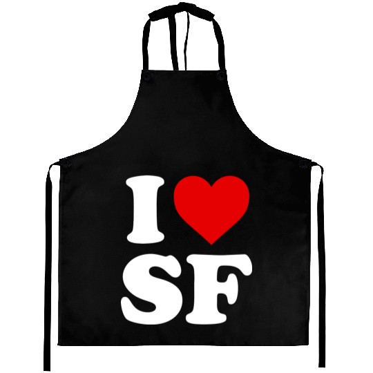 I Love Sf San Francisco Heart Aprons