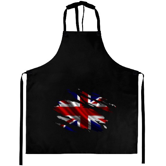 United Kingdom Ripped Flag Aprons