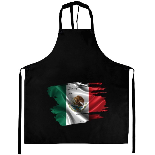 Mexico Brush Flag Aprons