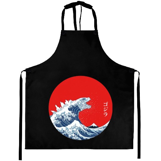 Great Wave Off Kanagawa Circle Aprons