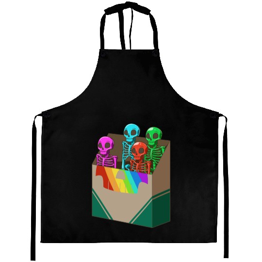 Street art skull skeleton urban art Aprons