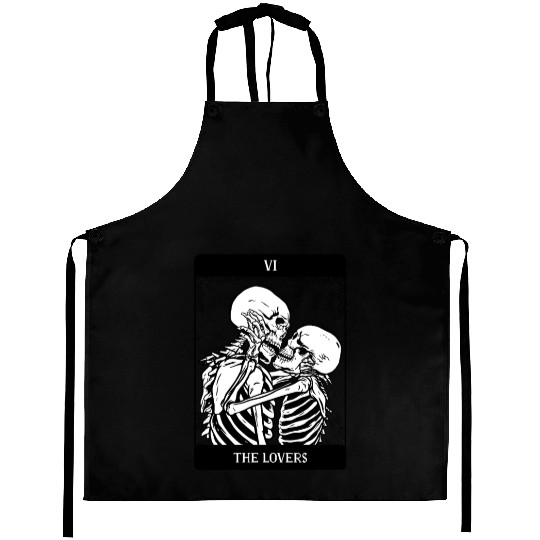 The Lovers Skeleton Tarot Card Aprons