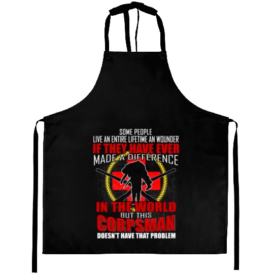 Devil US Navy Corpsman DOC Badass Army Veteran Aprons
