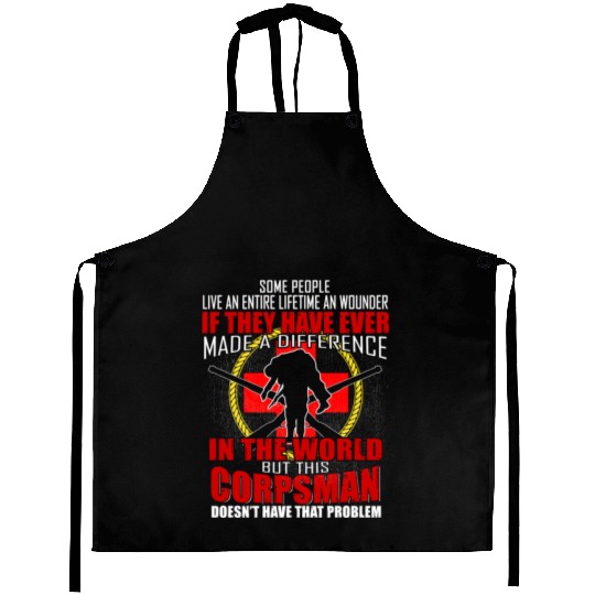 Devil US Navy Corpsman DOC Badass Army Veteran Aprons
