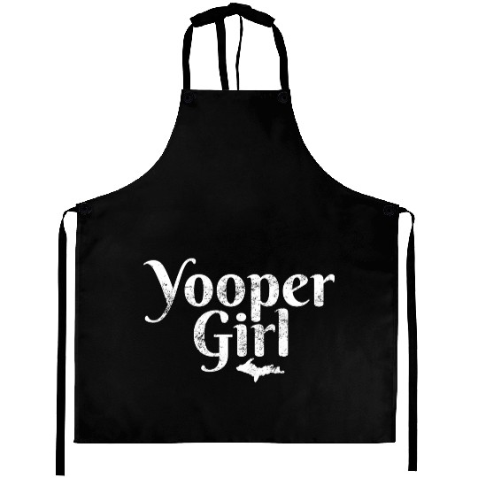 Yooper Girl Ladies Upper Peninsula Michigan Gift M Aprons