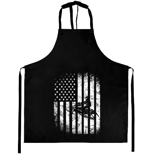 American Flag Snowmobile Riding Gift Aprons