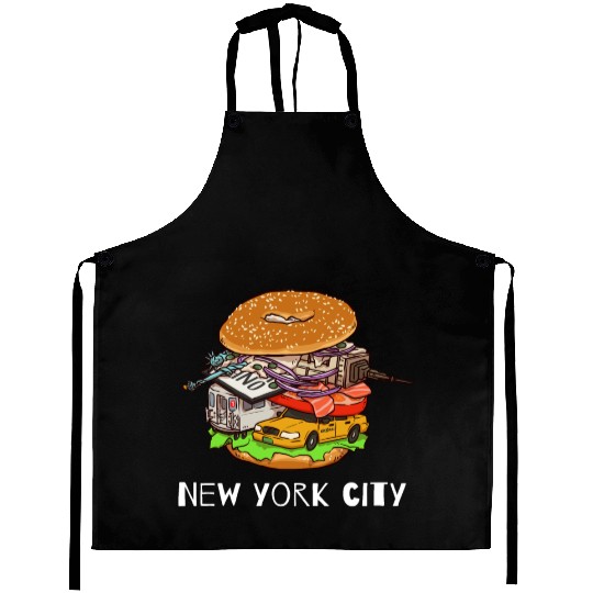 New York City Bagel with Everything NYC Aprons