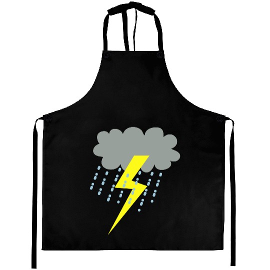 raincloud clouds storm with lightning Aprons
