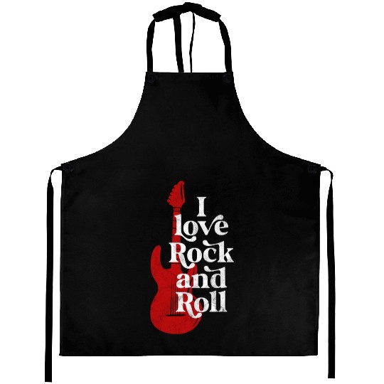 I Love Rock and Roll Aprons