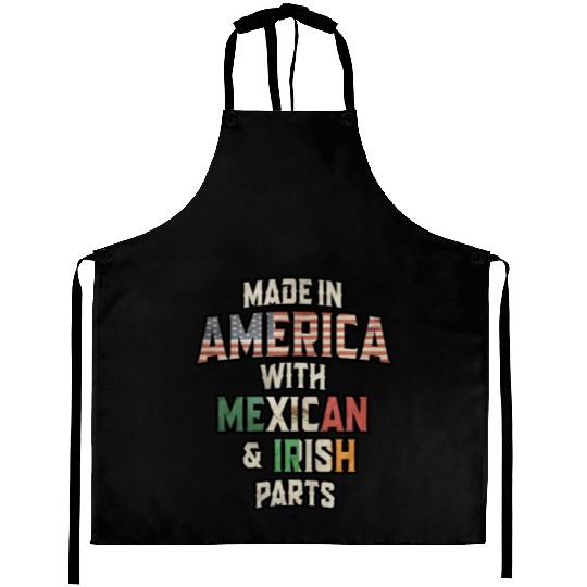 Mexican And Irish Made In America Mix Heritage Vin Aprons