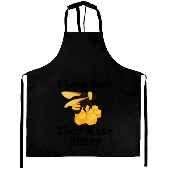 I Love Bees Honey Bee Beekeeping Beekeeper Aprons
