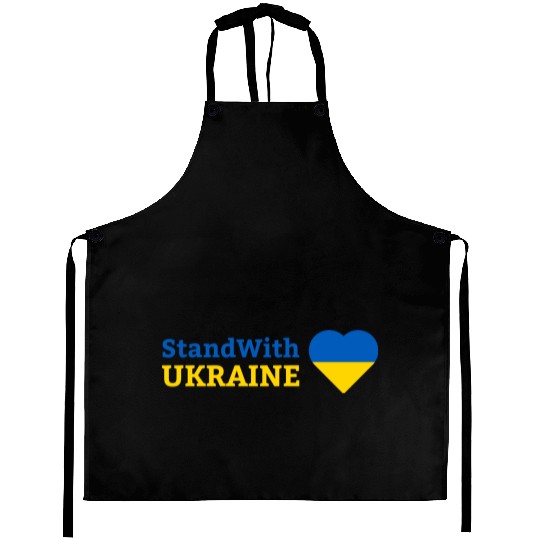 Stand with Ukraine with Heart Support & Solidarity Aprons