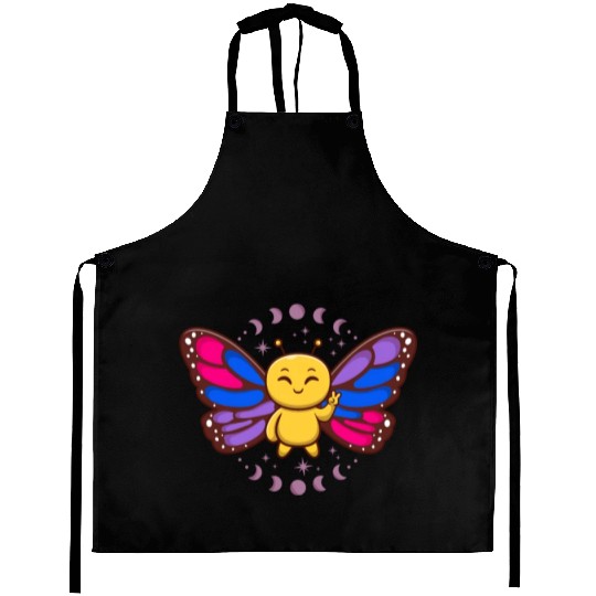 Bisexual Flag Monarch Butterfly Insect Subtle Aprons