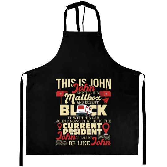 Be Like John Postal Worker Mailman Postman Mail Aprons