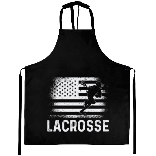 Lacrosse LAX American USA Flag Aprons