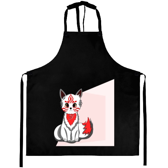 Red Kitsune Fox Aprons