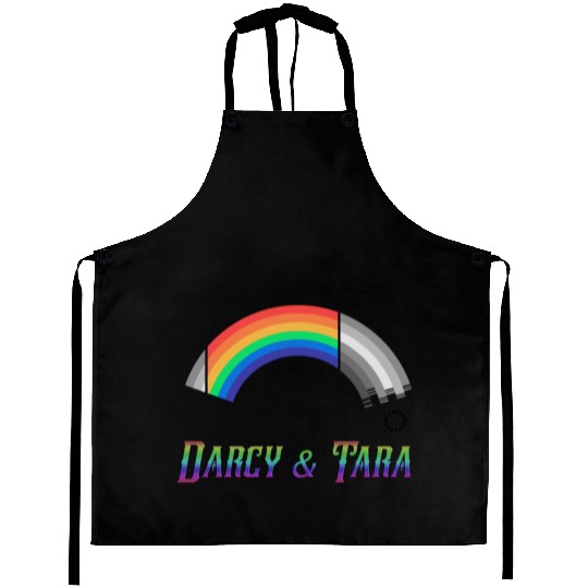 Heartstopper Rainbow Darcy and Tara LBGTQIA+ Aprons