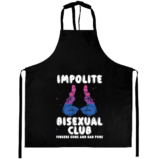 Impolite Bisexual Club Funny Bi Pride LGBT Month Aprons